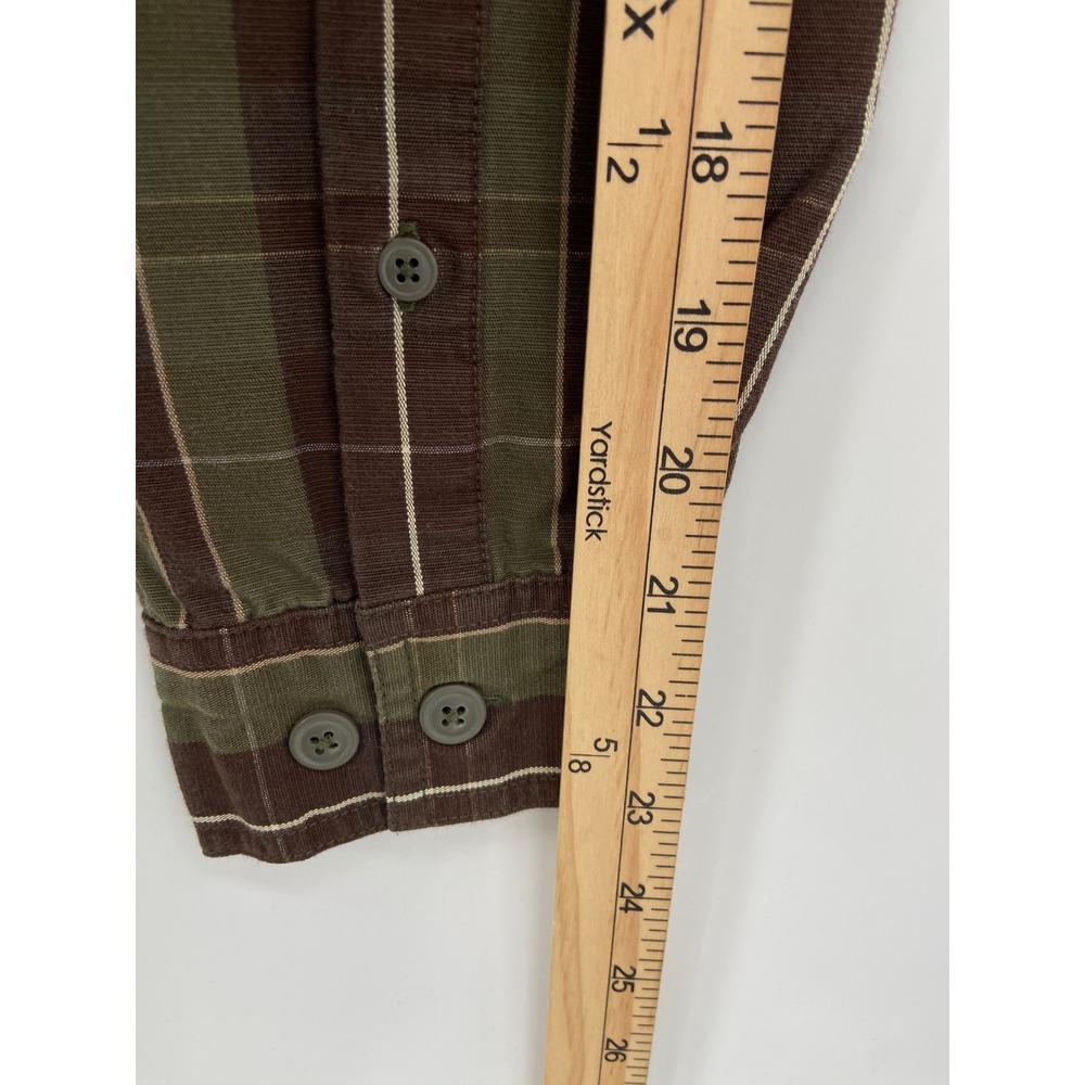 LL Bean Katahdin Iron Works Shirt Men Medium Green Plaid Work Camp Vintage - Picture 6 of 7